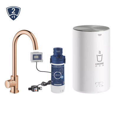 GROHE Red Mono C-tud i Poleret Warm Sunset med M Kedel