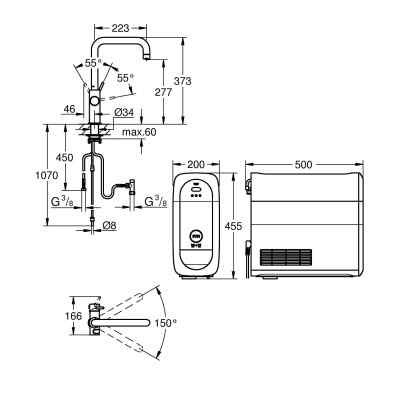 GROHE Blue Home - U-tud - Krom GROHE Blue Home