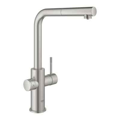 GROHE Blue Home - L-tud - Med udtræk - Supersteel GROHE Blue Home
