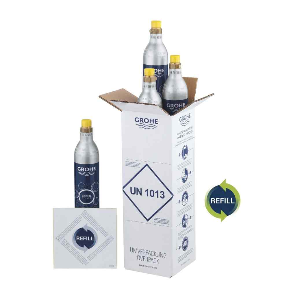 GROHE Blue CO2 flaske 425 gram ombytning( 4 pak ) CO2 refill - Ombytning og genopfyldning