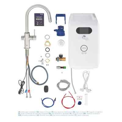 GROHE Blue Professional inkl Hane m. C-tud & udtræk i supersteel. Inkl montering GROHE Blue Professional
