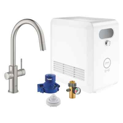 GROHE Blue Professional inkl Hane m. C-tud & udtræk i supersteel. Inkl montering GROHE Blue Professional