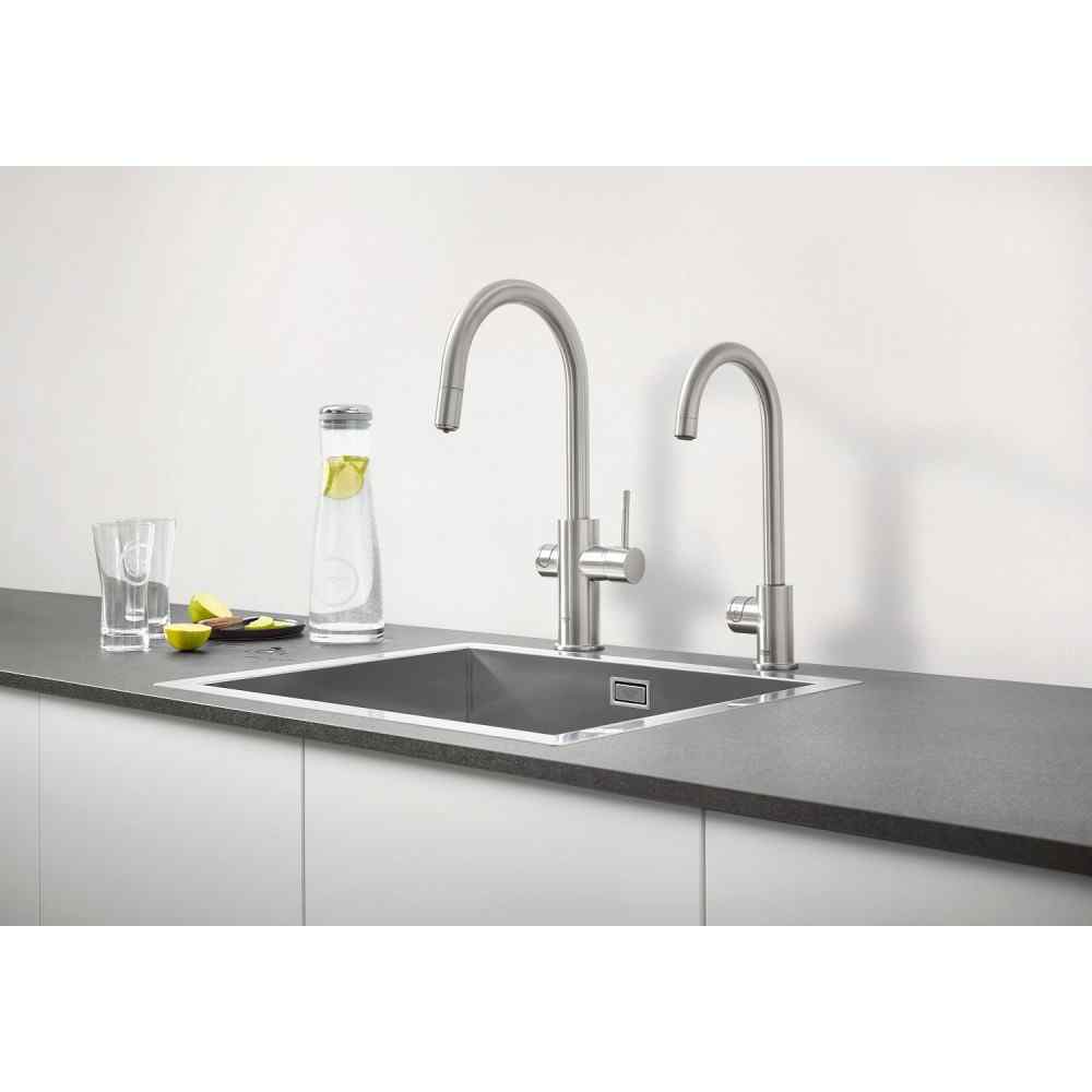 GROHE Blue Professional inkl Hane m. C-tud & udtræk i supersteel. Inkl montering GROHE Blue Professional