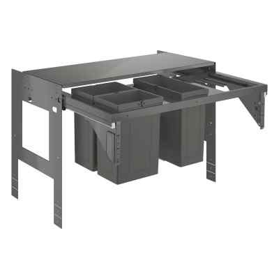 Affaldsspand 90cm, 2x8+11L Affaldssortering